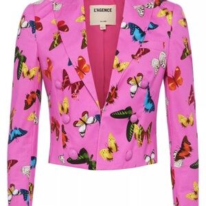 L'AGENCE “Inez” Butterfly Cropped Blazer Size 2